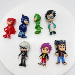 PJ Masks Figure Lot Wolfy Kids Kevin Howler Romeo Luna Villians Hero Catboy